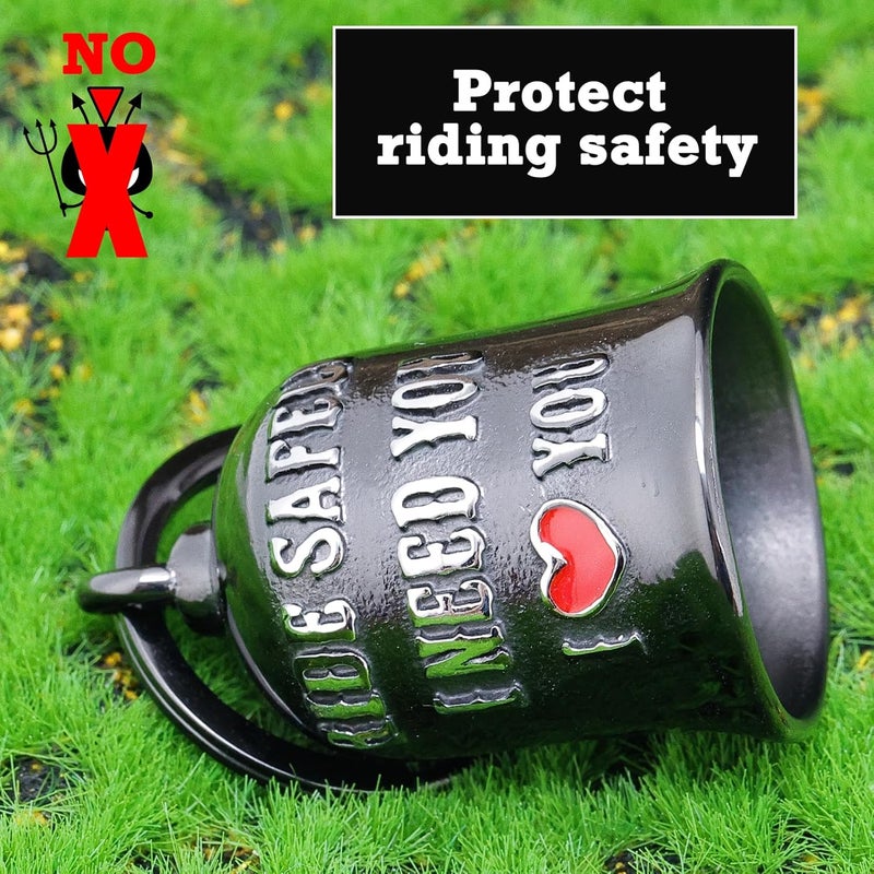 CYZBTBl Motorcycle for Bells - Motorcycle Angel Bell for Men Women,Bell Biker Accessory,Guard Riding Safety - Image 4